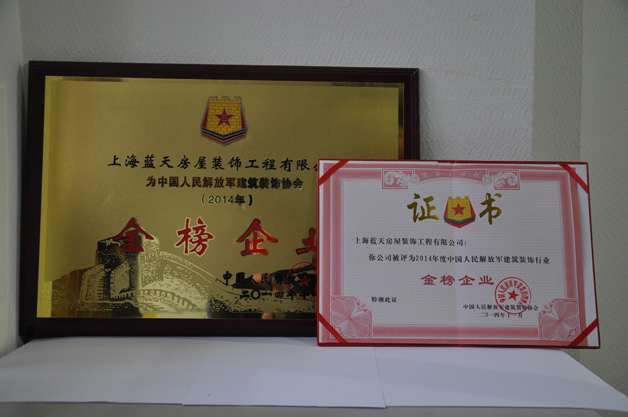  藍天公司榮獲軍裝協五項大獎 